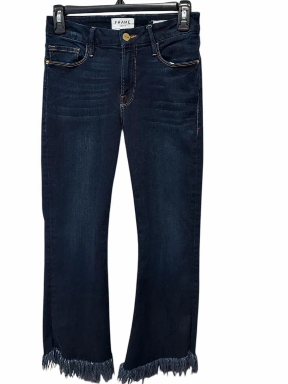 Frame Denim Dark Blue Ankle Crop Jeans - Picture 2 of 9